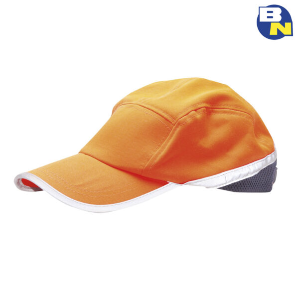 Abbigliamento-Pro-cappellino-con-visiera-ad-alta-visibilità-arancio