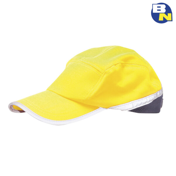 Abbigliamento-Pro-cappellino-con-visiera-ad-alta-visibilità-giallo