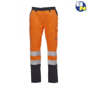 Abbigliamento-Pro-pantalone-bicolore-ad-alta-visibilità-invernale-arancio