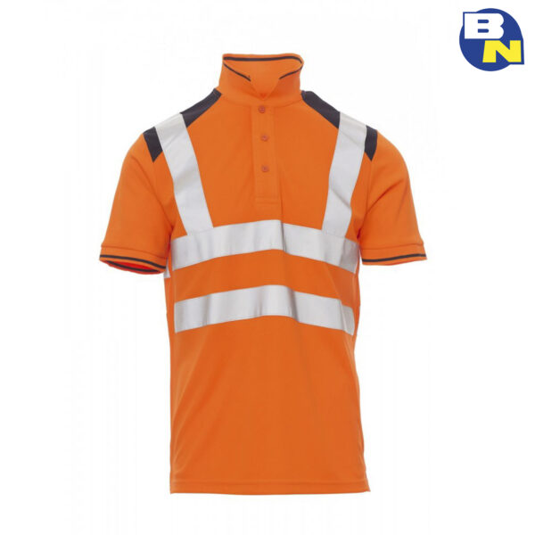 Abbigliamento-Pro-polo-ad-alta-visibilità-arancio