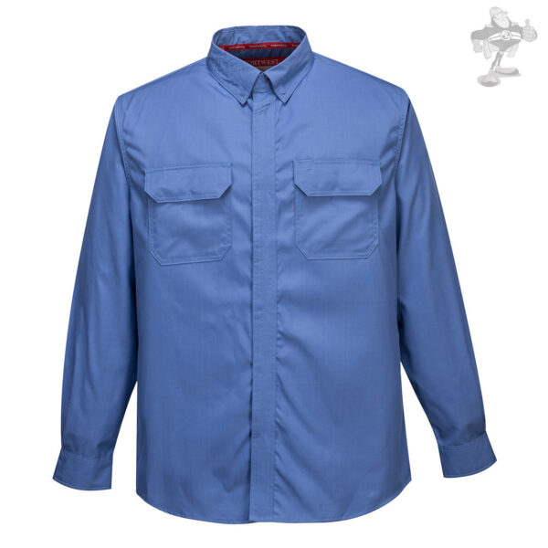 camicia multi protezione blu royale da lavoro