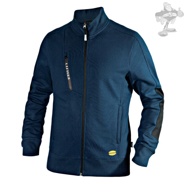 Felpa Diadora con zip intera - immagine 2