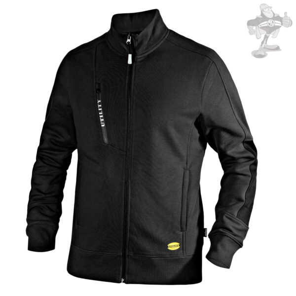 Felpa Diadora con zip intera - immagine 4