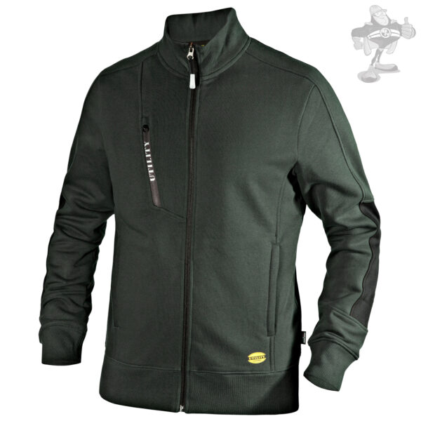 Felpa Diadora con zip intera - immagine 5