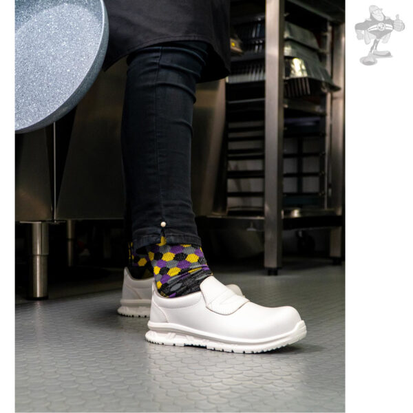 Scarpa mocassino da cucina professionale S2 white - immagine 2