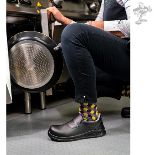 Scarpa mocassino da cucina professionale S2 black - immagine 3